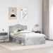 Cadru de pat cu headboard Beton 120 x 200 cm Lemn de pin masiv - WALTI WALTI