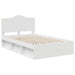 Cadru de pat cu headboard Alb 120 x 190 cm Lemn de pin masiv - WALTI WALTI