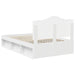 Cadru de pat cu headboard Alb 120 x 190 cm Lemn de pin masiv - WALTI WALTI