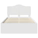 Cadru de pat cu headboard Alb 120 x 190 cm Lemn de pin masiv - WALTI WALTI