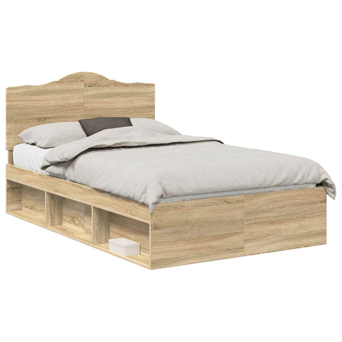 Cadru de pat cu headboard Sonoma 120 x 190 cm Lemn de pin masiv - WALTI WALTI
