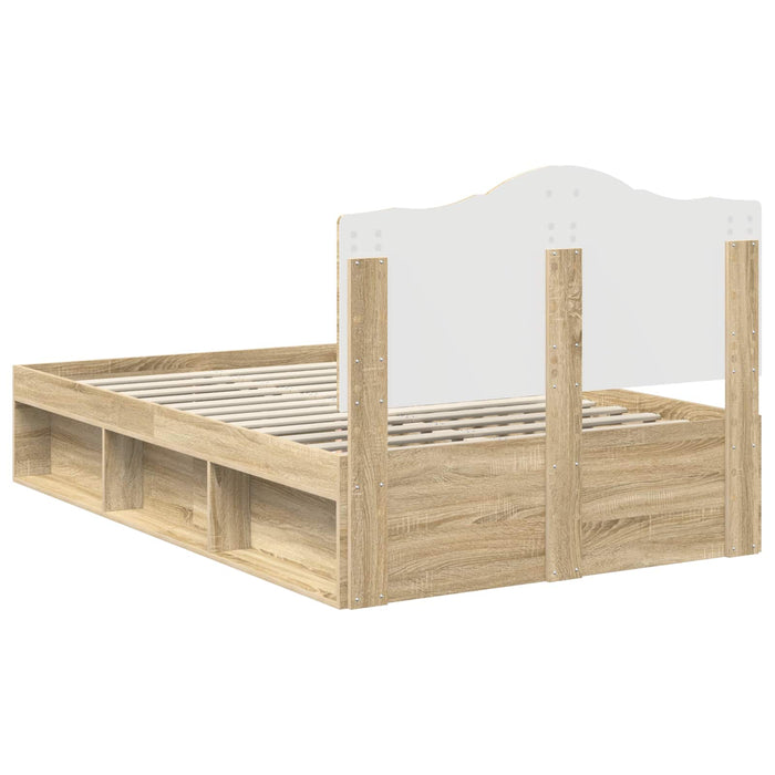 Cadru de pat cu headboard Sonoma 120 x 190 cm Lemn de pin masiv - WALTI WALTI