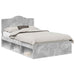 Cadru de pat cu headboard Beton 120 x 190 cm Lemn de pin masiv - WALTI WALTI