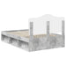 Cadru de pat cu headboard Beton 120 x 190 cm Lemn de pin masiv - WALTI WALTI