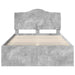 Cadru de pat cu headboard Beton 120 x 190 cm Lemn de pin masiv - WALTI WALTI