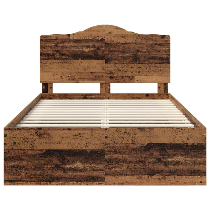 Cadru de pat Lemn vechi 120 x 190 cm Lemn de pin masiv - WALTI WALTI