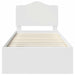 Cadru de pat cu headboard Alb 100 x 200 cm Lemn de pin masiv - WALTI WALTI