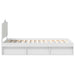 Cadru de pat cu headboard Alb 100 x 200 cm Lemn de pin masiv - WALTI WALTI