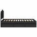 Cadru de pat cu headboard Negru 100 x 200 cm Lemn de pin masiv - WALTI WALTI