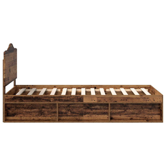 Cadru de pat Lemn vechi 100 x 200 cm Lemn de pin masiv - WALTI WALTI