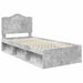 Cadru de pat cu headboard Beton 90 x 200 cm Lemn de pin masiv - WALTI WALTI