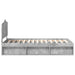 Cadru de pat cu headboard Beton 90 x 200 cm Lemn de pin masiv - WALTI WALTI