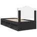 Cadru de pat cu headboard Negru 90 x 190 cm Lemn de pin masiv - WALTI WALTI