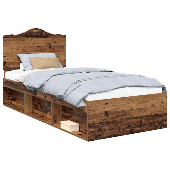 Cadru de pat Lemn vechi 90 x 190 cm Lemn de pin masiv - WALTI WALTI