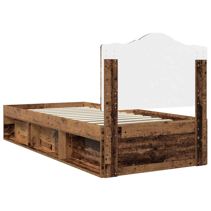 Cadru de pat Lemn vechi 90 x 190 cm Lemn de pin masiv - WALTI WALTI