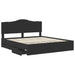 Cadru de pat cu sertar Negru 200 x 200 cm Lemn Ingineresc - WALTI WALTI