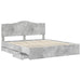 Cadru de pat Gri din beton 200 x 200 cm Lemn Ingineresc - WALTI WALTI