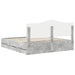 Cadru de pat Gri din beton 200 x 200 cm Lemn Ingineresc - WALTI WALTI