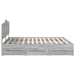 Cadru de pat cu sertar Gri Sonoma 200 x 200 cm Lemn Ingineresc - WALTI WALTI