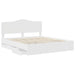 Cadru de pat cu sertar Alb 180 x 200 cm Lemn Ingineresc - WALTI WALTI