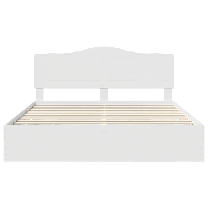 Cadru de pat cu sertar Alb 180 x 200 cm Lemn Ingineresc - WALTI WALTI