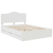Cadru de pat cu sertar Alb 160 x 200 cm Lemn Ingineresc - WALTI WALTI