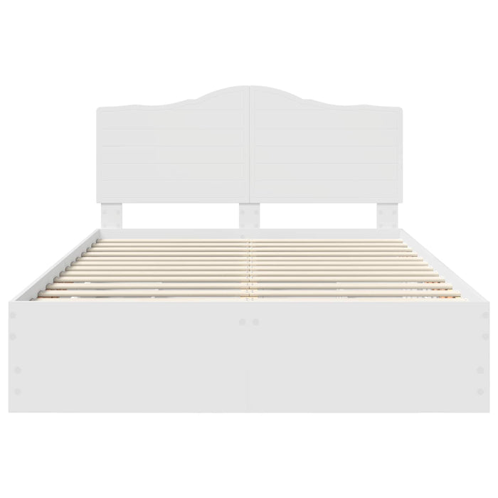 Cadru de pat cu sertar Alb 160 x 200 cm Lemn Ingineresc - WALTI WALTI