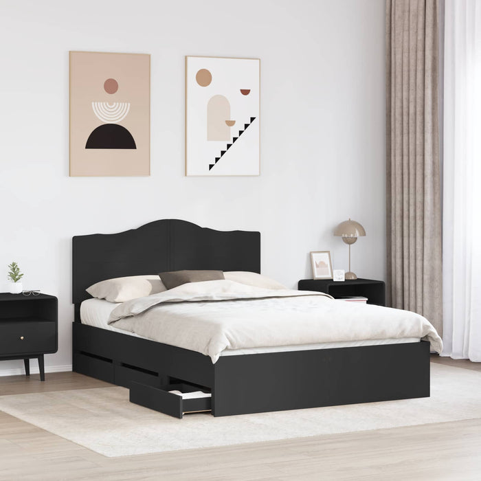 Cadru de pat cu sertar Negru 160 x 200 cm Lemn Ingineresc - WALTI WALTI