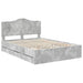 Cadru de pat Gri din beton 160 x 200 cm Lemn Ingineresc - WALTI WALTI