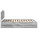 Cadru de pat cu sertar Gri Sonoma 150 x 200 cm Lemn Ingineresc - WALTI WALTI