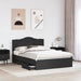 Cadru de pat cu sertar Negru 140 x 190 cm Lemn Ingineresc - WALTI WALTI