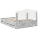 Cadru de pat Gri din beton 140 x 190 cm Lemn Ingineresc - WALTI WALTI