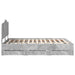 Cadru de pat Gri din beton 140 x 190 cm Lemn Ingineresc - WALTI WALTI