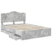 Cadru de pat Gri din beton 140 x 200 cm Lemn Ingineresc - WALTI WALTI
