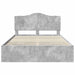 Cadru de pat Gri din beton 140 x 200 cm Lemn Ingineresc - WALTI WALTI