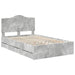 Cadru de pat Gri din beton 135 x 190 cm Lemn Ingineresc - WALTI WALTI