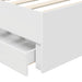 Cadru de pat cu sertar Alb 98.5 x 200 cm Lemn Ingineresc - WALTI WALTI