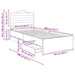 Cadru de pat cu sertar Negru 100 x 200 cm Lemn Ingineresc - WALTI WALTI