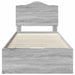 Cadru de pat cu sertar Gri Sonoma 98.5 x 200 cm Lemn Ingineresc - WALTI WALTI