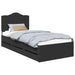 Cadru de pat cu sertar Negru 90 x 190 cm Lemn Ingineresc - WALTI WALTI