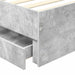 Cadru de pat Gri din beton 90 x 190 cm Lemn Ingineresc - WALTI WALTI