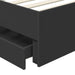 Cadru de pat cu sertar Negru 90 x 200 cm Lemn Ingineresc - WALTI WALTI
