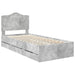 Cadru de pat Gri din beton 90 x 200 cm Lemn Ingineresc - WALTI WALTI