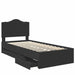 Cadru de pat cu sertar Negru 75 x 190 cm Lemn Ingineresc - WALTI WALTI