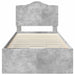 Cadru de pat Gri din beton 75 x 190 cm Lemn Ingineresc - WALTI WALTI