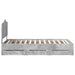 Cadru de pat Gri din beton 75 x 190 cm Lemn Ingineresc - WALTI WALTI