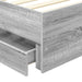 Cadru de pat cu sertar Gri Sonoma 75 x 190 cm Lemn Ingineresc - WALTI WALTI