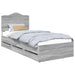 Cadru de pat cu sertar Gri Sonoma 75 x 190 cm Lemn Ingineresc - WALTI WALTI