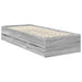 Cadru de pat cu sertar Gri Sonoma 75 x 190 cm Lemn Ingineresc - WALTI WALTI