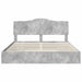 Cadru de pat cu sertar Gri din beton 200 x 200 cm Lemn compozit - WALTI WALTI